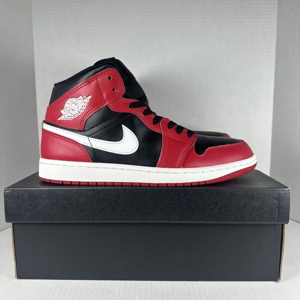 Air Jordan 1 Mid Gym Red/Black/White Men’s Size 10.5 Pre-Owned